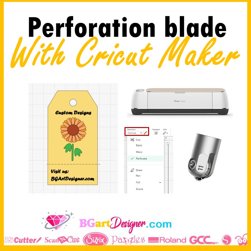 perforation blade with cricut tutorial