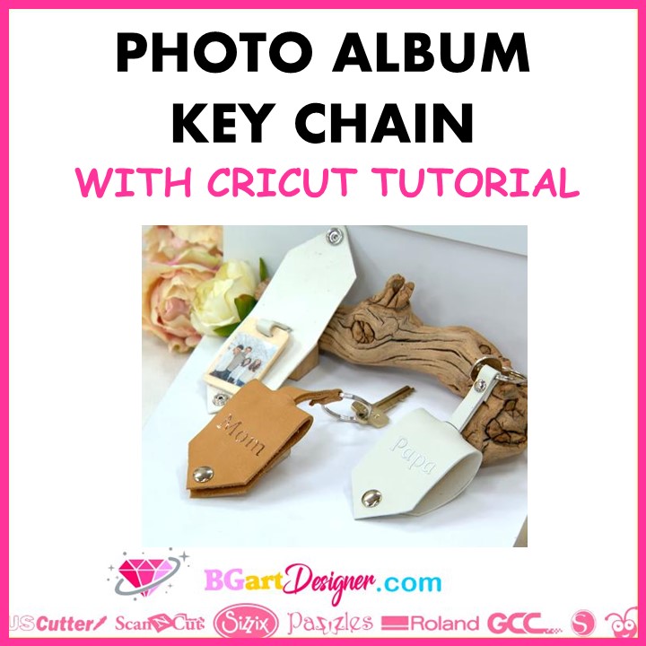 photo album key chain with cricut tutorial