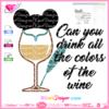 Pocahontas wine glass svg cricut silhouette, pPocahontas disney princess layered design download, Can you drink all the colors of the wine