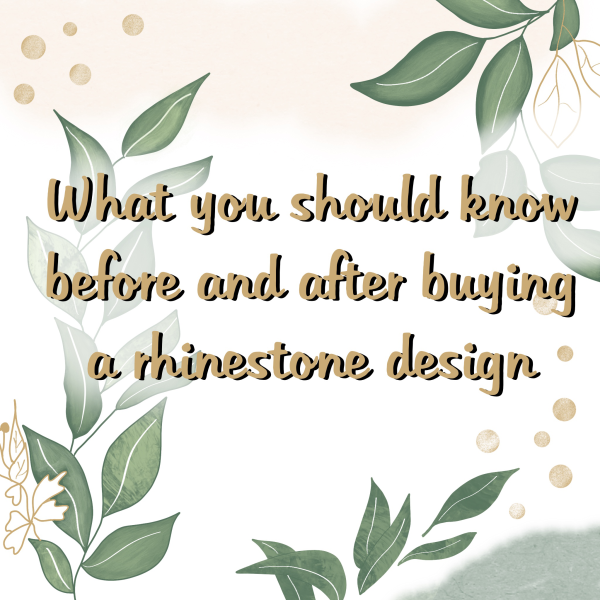 How to use a rhinestone design, how to work with a rhinestone template, how to make your own rhinestone design