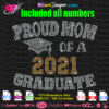 proud mom of a 2021 graduate rhinestone transfer bling download svg cricut file, bundle rhinestone graduating cut files silhouette