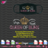 queen of blinx eyes crown rhinestone svg cricut silhouette, queen of bling face mask template download
