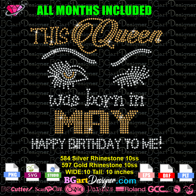 lllᐅ It's My Birthday Celebration Frame Rhinestone SVG - digital file