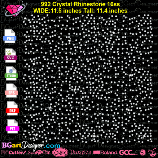 Download random scatter sheet 16ss rhinestone cricut silhouette svg template, Bling Sheet Random Scattered - Iron on Rhinestone Transfer Bling Hot Fix Custom Add-on DIY