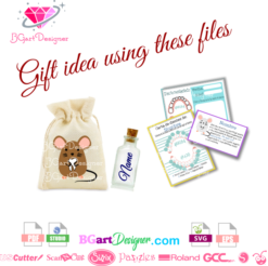 Tooth Fairy Bags With Any Name, diy, printable pdf, svg, eps, gift idea tooth