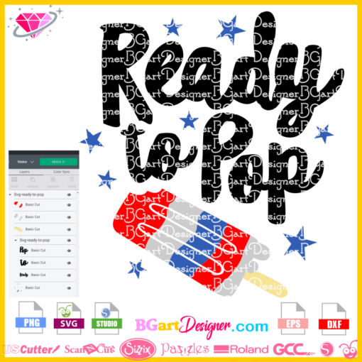 Ready to pop svg cricut silhouette, popsicle 4th july svg, bomb pop ice cream svg, pregnant pregnancy svg patriotic svg file