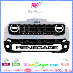 jeep life renegade svg, jeep front, all terrain svg, offroad svg cut file cricut, car jeep silhouette