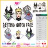 halloween Resting witch face SVG, silhouette and jpg files Ursula Maleficent Evil Queen, disney villains svg, vector cut file, cricut, cameo