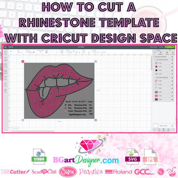 Download Free How To Cut A Rhinestone Design With Cricut The Best Tutorials PSD Mockup Template