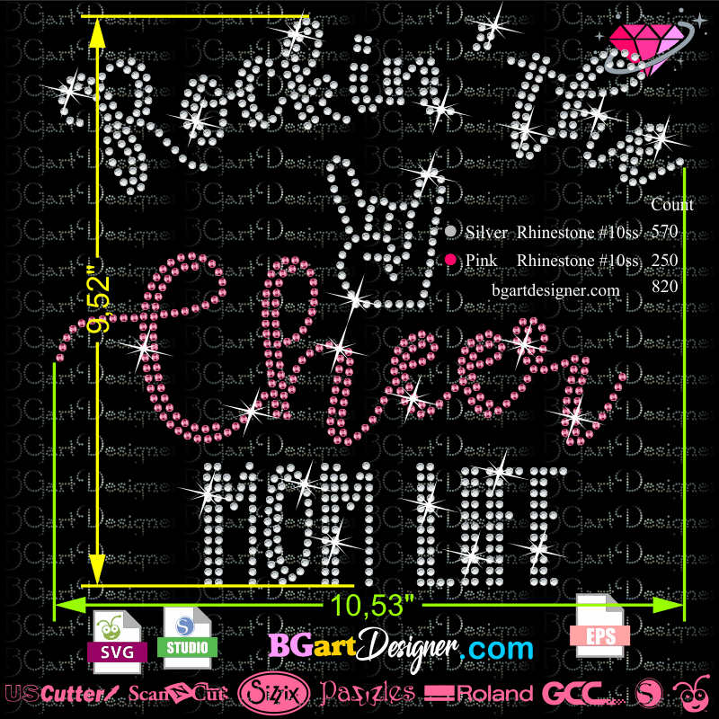 Download lllᐅRockin' the Cheer Mom Life - best rhinestone svg template