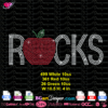 rocks apple rhinestone svg cricut silhouette, teacher apple digital rhinestone, back to school bling cut file