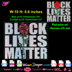 black lives matter fist rose svg cricut silhouette, fist rose rhinestone dxf download, vinyl layered