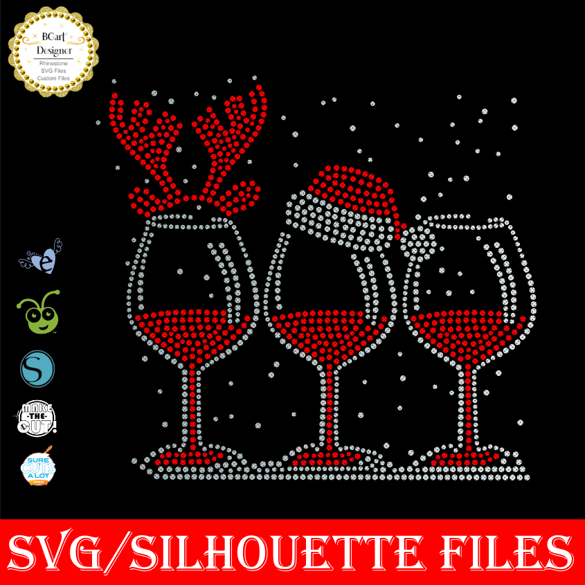 lllᐅChristmas wine glass svg - Bgartdesigner Custom Svg