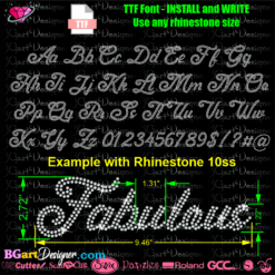 Rhinestone script font alphabet stone ttf, elegant stone alphabet download, calligraphy rhinestone alphabet