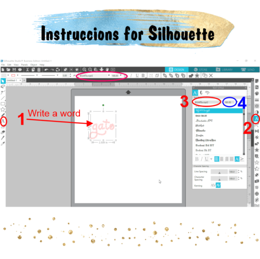 how to use rhinestone ttf font silhouette studio