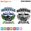 Seattle Super Bowl LX Champs SVG EPS DXF PNG PLT digital file preview for DTF sublimation and cutting machines