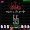 select 55 crown logo rhinestone svg cricut