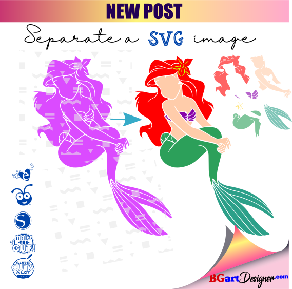 separate image svg editor, Mermaid SVG, Mermaid Monogram Svg, Cute Mermaid Svg, Mermaid Clipart, Sea Beach SVG, Cricut, Silhouette Cut Files