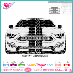 Shelby gt 350 svg cricut silhouette vector cut file, mustang shelby gt350 cobra svg clipart png,