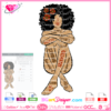 Afro woman sitting covering illustration svg clipart, afro woman naked vector svg image layered, i am strong enoug svg, i am important enough svg, I am beautiful enoug svg download cricut silhouette