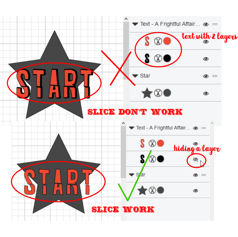 why cant i slice on cricut