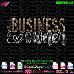 small business owner heart rhinestone svg, entrepreneur rhinestone svg cut, ceo big dreams svg files cricut