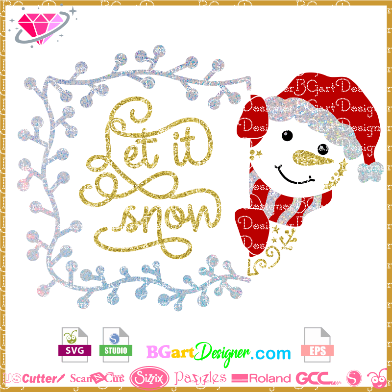 lllᐅLet it snow snowman Christmas - The best cut files cricut