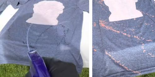 spritzing-shirt-with-bleach