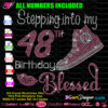 stepping into my 60 40 birthday blessed kiss rhinestone bling download cricut silhouette, Converse chucks shoes bling design clipart