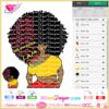Storm afro woman svg cricut silhouette, woman afro hair quote sublimation clipart