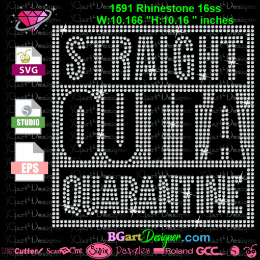 straight outta quarantine rhinestone svg download, 2020 quarantine rhinestone bundle svg cricut, rhinestone download cut files silhouette 16ss