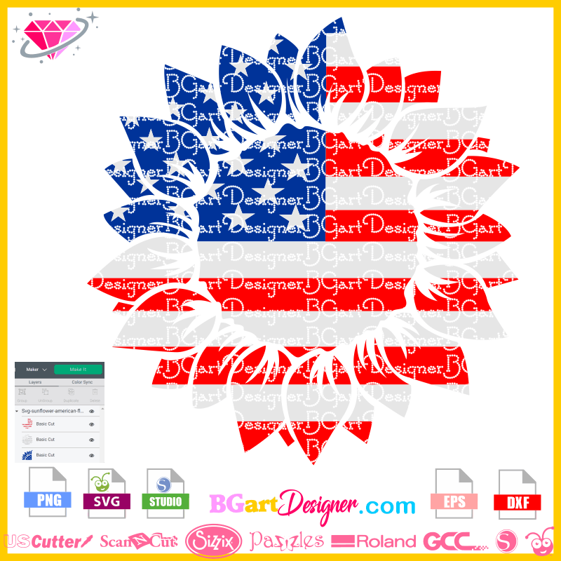 Free Free 225 Sunflower American Flag Svg SVG PNG EPS DXF File