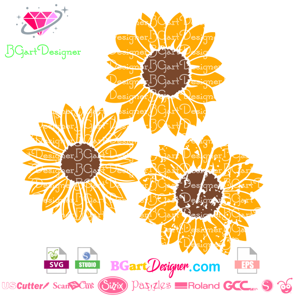 Lllᐅgrunge Distressed Sunflower Svg Bgartdesigner The Best Cut