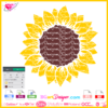 sunflower cricut silhouette svg, sunflower bundle svg, simple sunflower sublimation, half sunflower svg