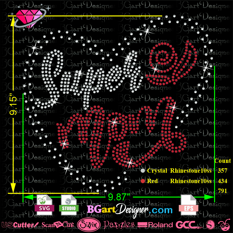 lllᐅ Super mom heart Rhinestone template - bgartdesigner.com