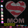 Super mom bling, rhinestone template download cut files cricut silhouette files
