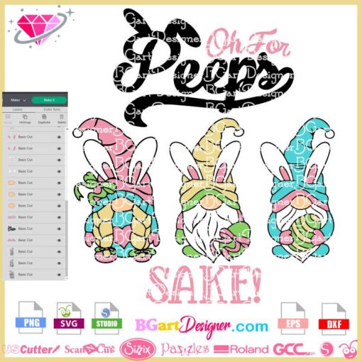 gnome peeps sake easter svg cricut silhouette, gnome egg svg, gnome easter sublimation, gnome easter waterslide