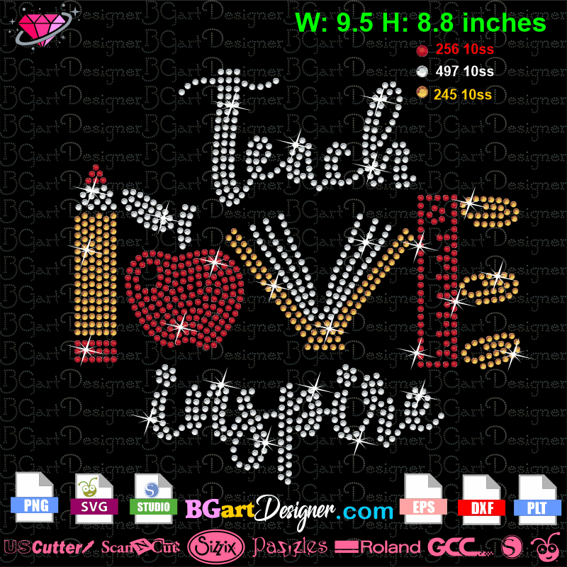 Free Free 178 Teach Love Inspire Apple Svg Free SVG PNG EPS DXF File