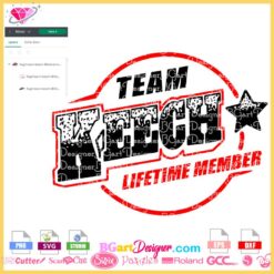 team keech lifetime member svg