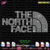The North Face rhinestone template digital design for apparel, compatible with SS10 stones and cutting machines