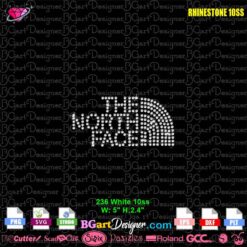 the north face small rhinestone logo svg cricut silhouette
