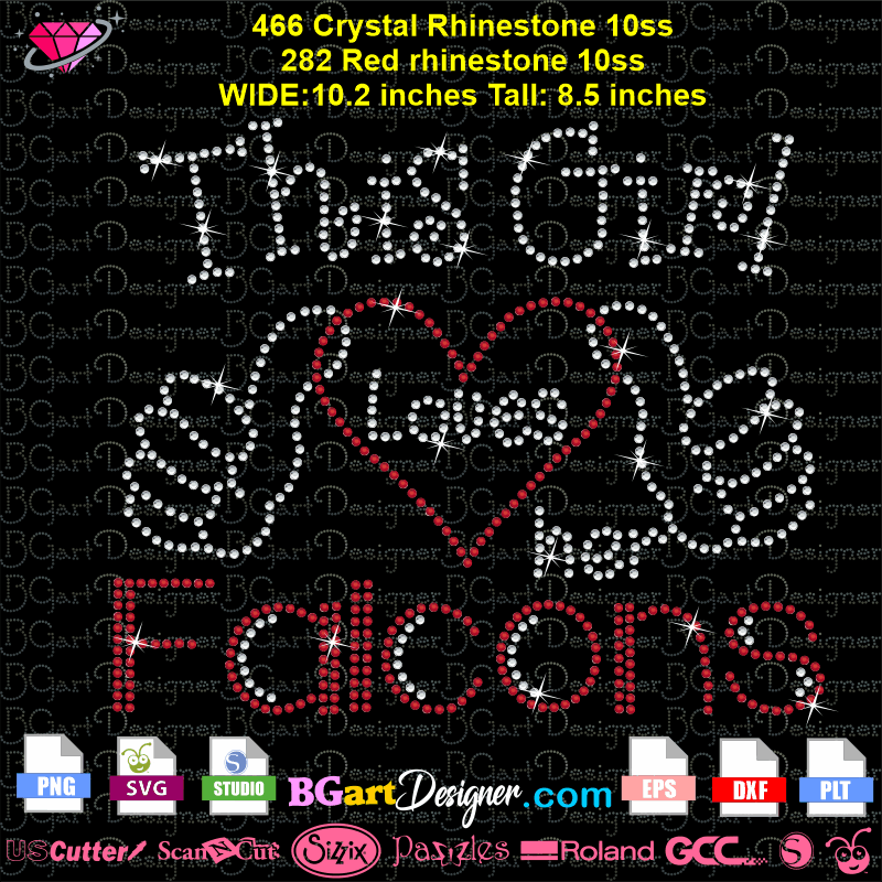 Atlanta Falcons SVG Rhinestone Template – Rhinestone SVG