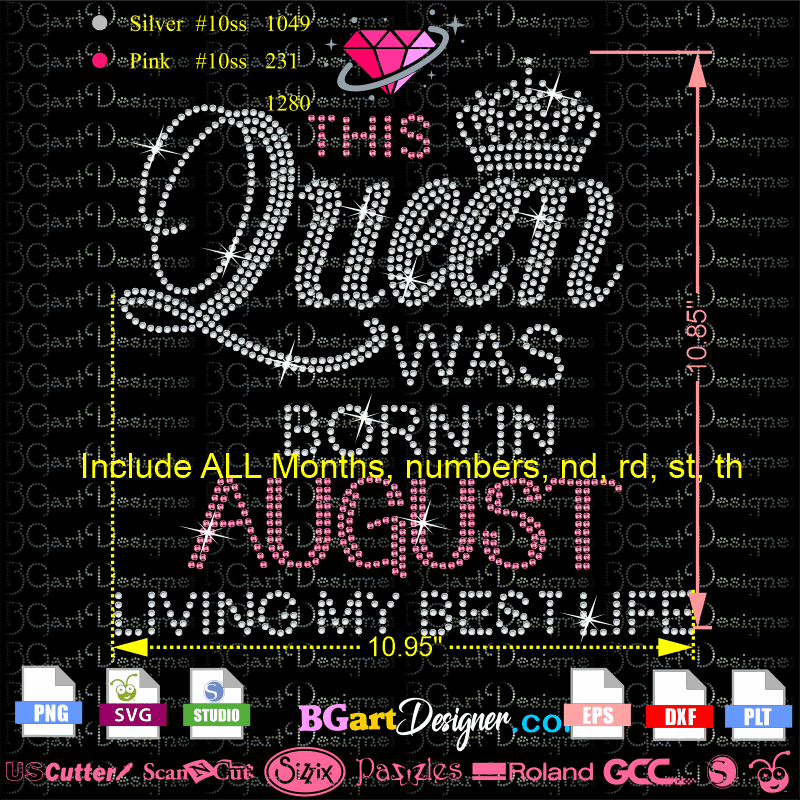 Download Lllá…this Queen Was Born In Rhinestone Bgartdesigner Best Svg Files