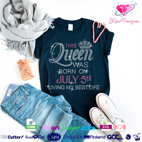 Queen Shirt Birthday Present Queens Are Born In July Birthday Tee Shirt
