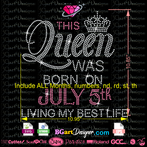 Download lllᐅThis queen was born in rhinestone - Bgartdesigner best ...