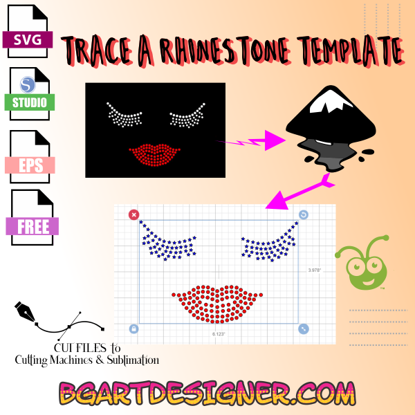 Download How To Trace A Rhinestone Template Bgartdesigner Svg Cut Files