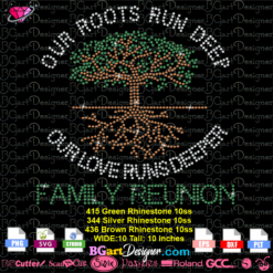 Family Reunion tree roots rhinestone svg, Family reunion bling iron on transfer, Roots Run Deep rhinestone svg cricut silhouette, Reunion svg, SVG, Family svg, family reunion shirt, Family shirt, family name