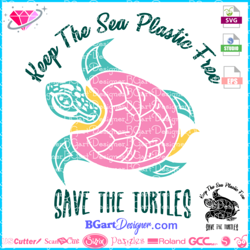 save the turtles svg, turtle svg, VSCO svg, vsco girl svg, vector cricut cut files, silhouette cameo file, Skip A Straw svg, keep the sea plastic free svg, Sksksk svg