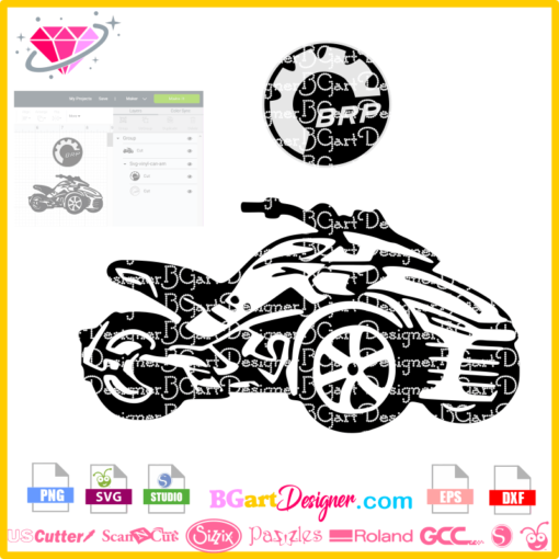 can am spyder logo vinyl htv svg cricut silhouette, download can-am spyder girl iron on transfer