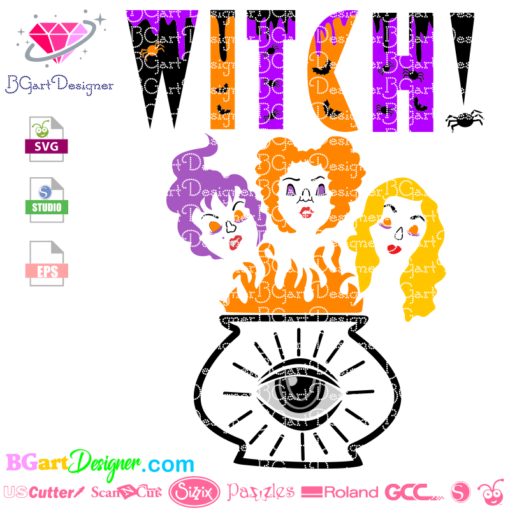 sanderson sisters halloween svg, Hocus Pocus SVG, Halloween SVG witch, Resting Witch Face svg cutting machine files, cricut vector cuttable, silhouette cameo